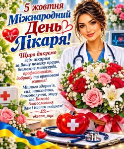 Подробнее о статье 5 ЖОВТНЯ — МІЖНАРОДНИЙ ДЕНЬ ЛІКАРЯ.